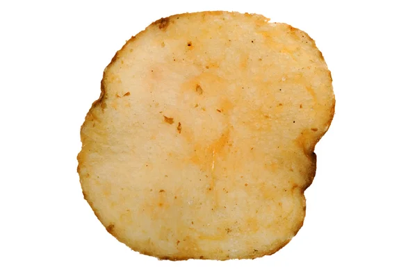 Objektum Fehér Chips Élelmiszer Közelről — Stock Fotó