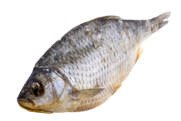 Objekt Auf Weiß Nahrung Trockene Fische Aus Nächster Nähe — Stockfoto