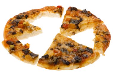 nesne üzerinde beyaz - yiyecek pizza dilimlenmiş