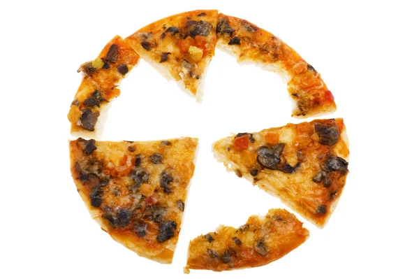 Pizza aislada sobre fondo blanco —  Fotos de Stock