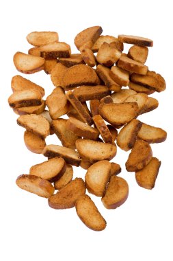 nesne üzerinde beyaz - gıda rusk yakın çekim