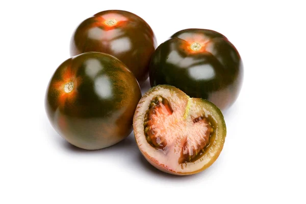 Obiekt Białym Jedzenie Pomidor Ciemny Bliska — Zdjęcie stockowe