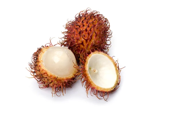 Αντικείμενο Λευκό Τροφίμων Rambutan Κοντινό Πλάνο — Φωτογραφία Αρχείου