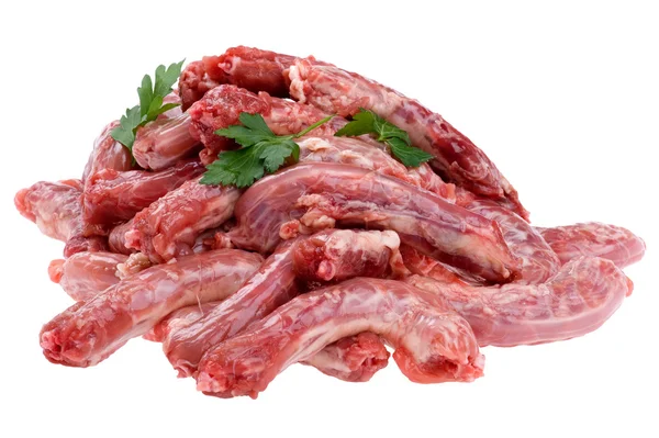 Куриное мясо, изолированное на белом — стоковое фото