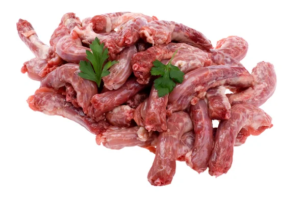 Kuřecí maso izolované na bílém pozadí — Stock fotografie