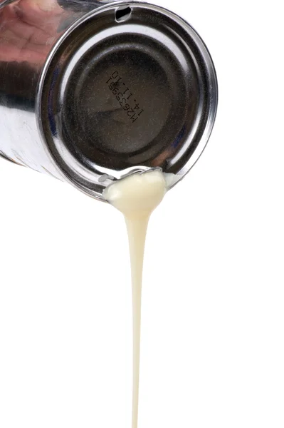 Αντικείμενο Λευκό Τρόφιμα Κονσέρβες Γάλακτος Από Κοντά — Φωτογραφία Αρχείου