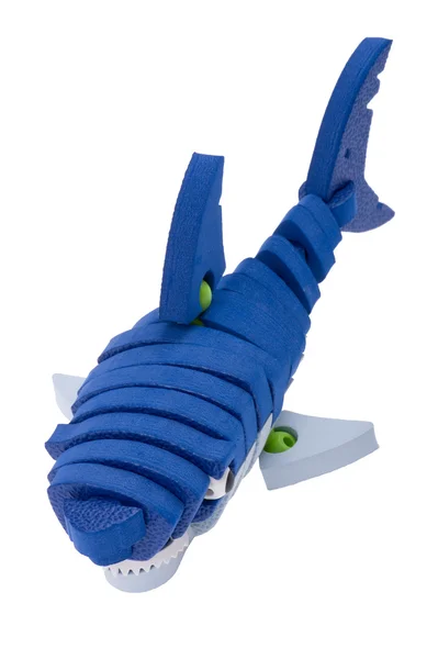 Objeto Branco Brinquedo Tubarão Perto — Fotografia de Stock