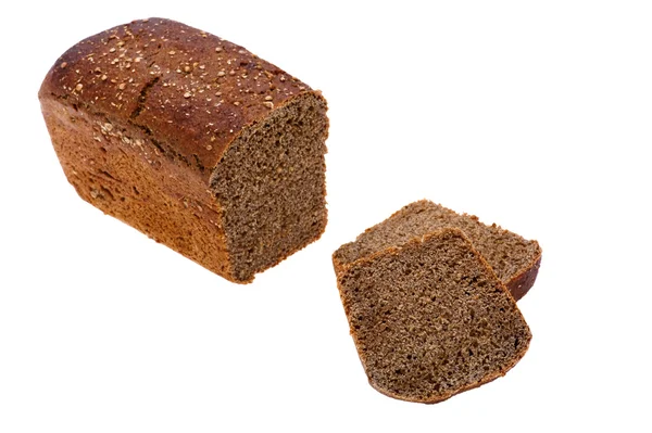 Zwart brood snijden — Stockfoto