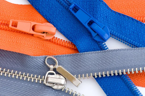 Sewing zipper close up on white — Stock Photo, Image
