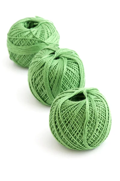 Yarn ball on white background — Stock Photo, Image