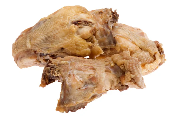 Pollo fritto su bianco — Foto Stock