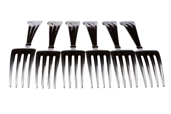 Kitchen utensil fork on white background — Stock Photo, Image