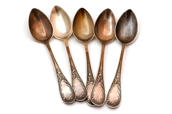 Vintage silver spoon — Stock fotografie