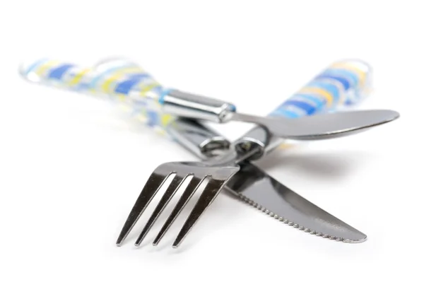 Keuken vork lepel en een mes — Stockfoto