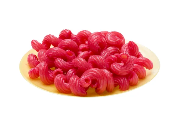 Red pasta on white — Stock Photo, Image