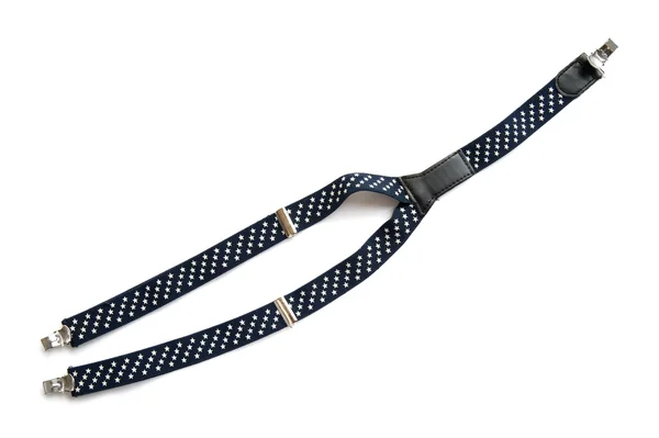 Suspenders on white macro — Stock Photo, Image