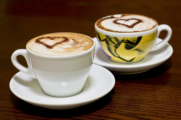 Copo Café Isolado Com Coração — Fotografia de Stock