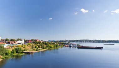 volga Nehri manzarası. Rusya. Kostroma