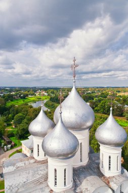 çan kulesi, kubbe, peyzaj görüntüsü. Vologda. Rusya