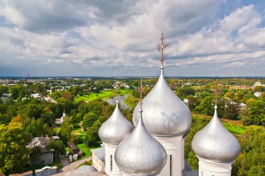 çan kulesi, kubbe, peyzaj görüntüsü. Vologda. Rusya