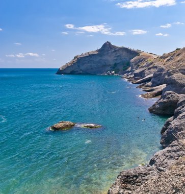 Karadeniz ve Karadağ dağ Kırım, Ukrayna'nın muhteşem manzara