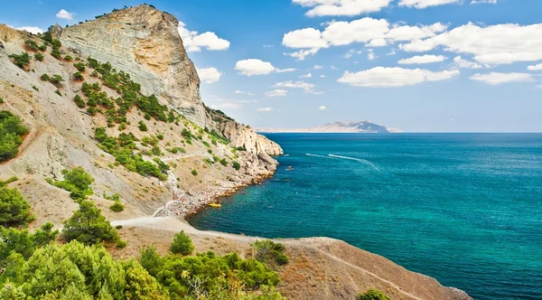 Fantastiska Landskap Svarta Havet Och Berget Karadag Krim Ukraina — Stockfoto