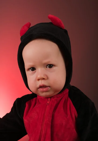 Pequeno menino diabo — Fotografia de Stock