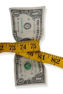 Measure your money. clipart