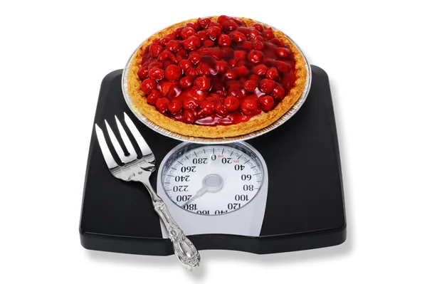 Red Cherry Pie Scales — Stock Photo, Image