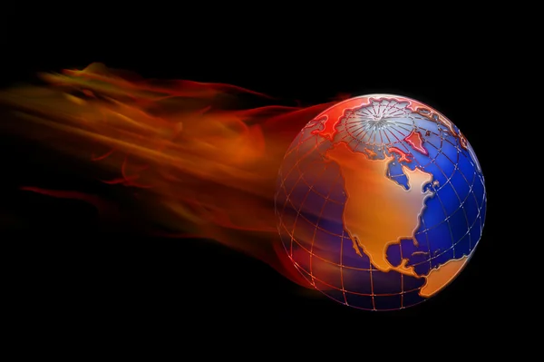 Världen i brand — Stockfoto
