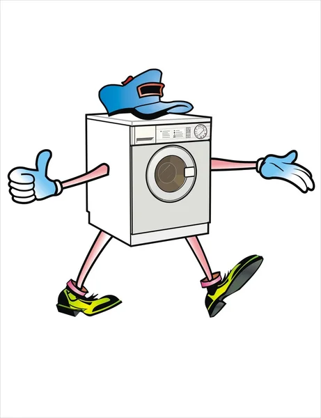 Máquina de lavar homem . — Fotografia de Stock