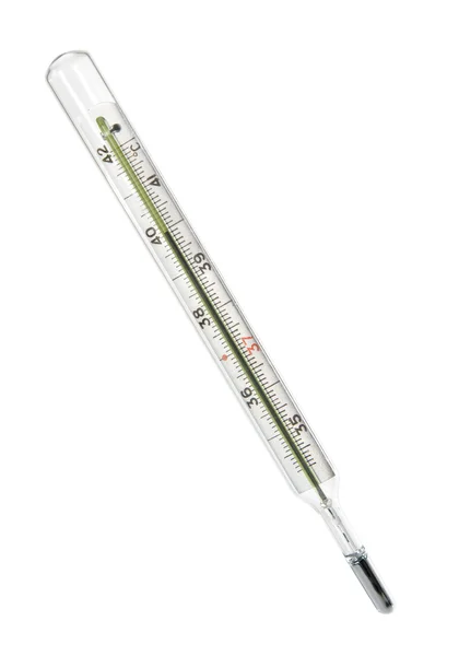 Термометр Він Ізольований Білому Тлі — стокове фото