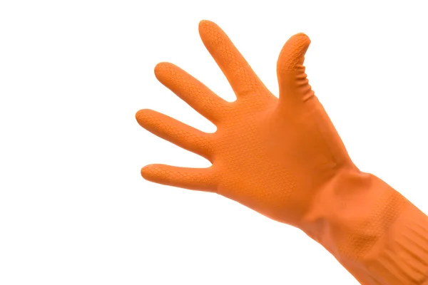 Hand and rubber glove — Stock Photo, Image