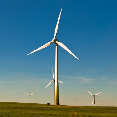 Wind Turbine - alternative and green energy source clipart