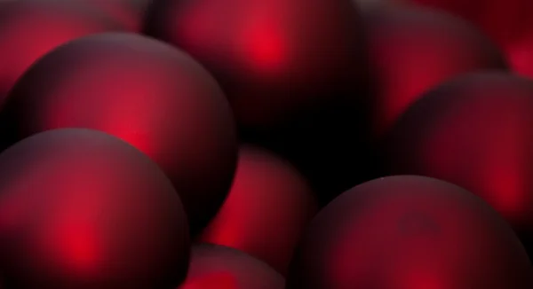 Many red christmas baubles — Stock Photo, Image