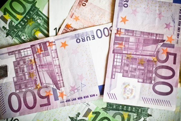Pozadí euro bankovek — Stock fotografie