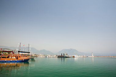 güzel görünümü antalia harbor, Türkiye
