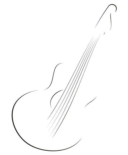 Croquis de guitare — Image vectorielle