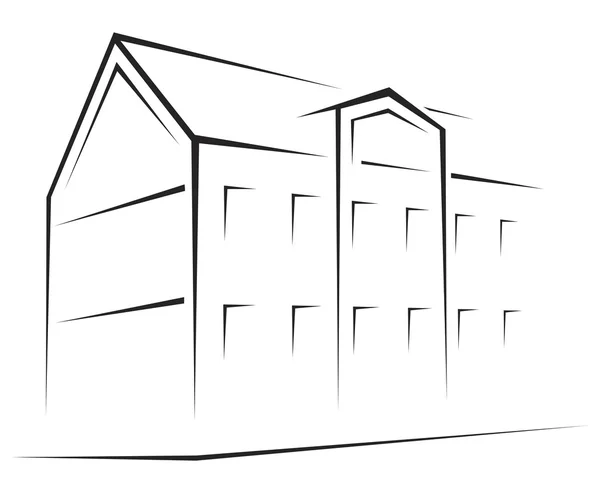 Κτίριο σύμβολο — Διανυσματικό Αρχείο