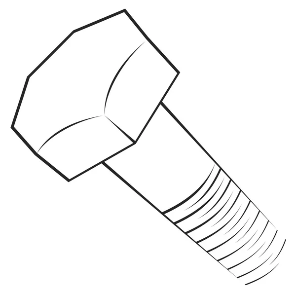 簡単なスケッチのネジの構造 — ストックベクタ