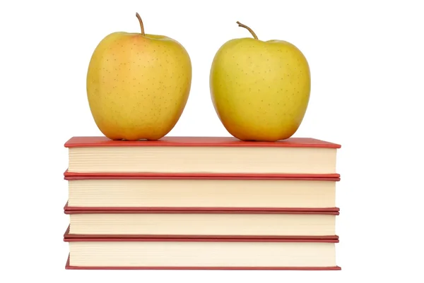 Appels en boeken — Stockfoto