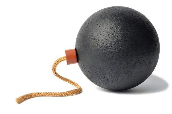 Round Bomb with Fuse — Stock Photo, Image