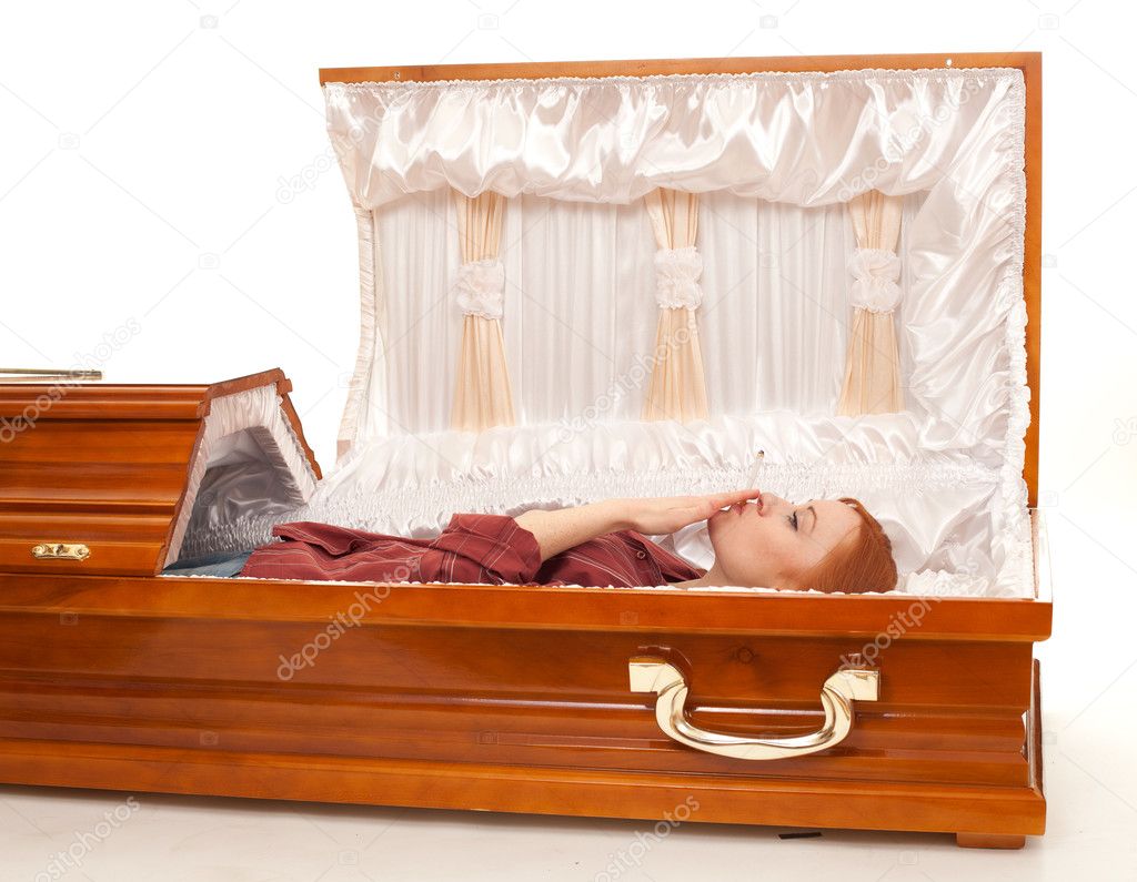 Woman and coffin — Stock Photo © photomak #4288938