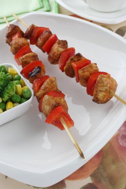 Chicken skewers clipart