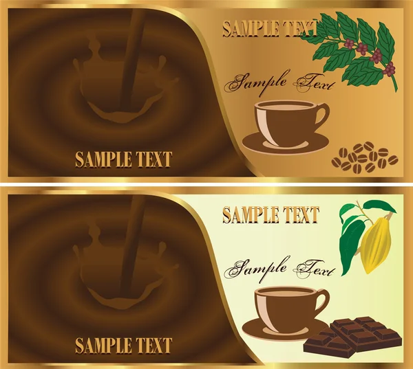 チョコレートとコーヒー — ストックベクタ