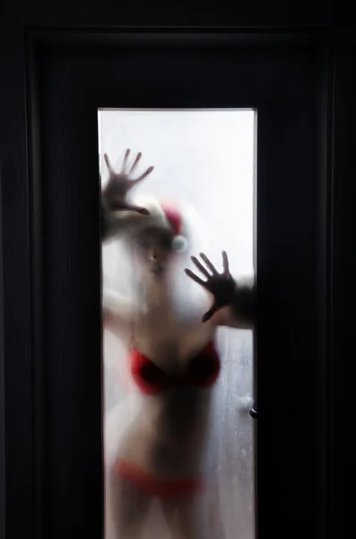 Seksi kadın santa — Stok fotoğraf