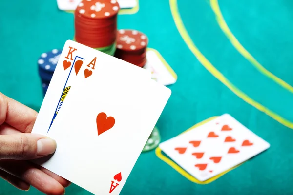 Poker im Casino — Stockfoto