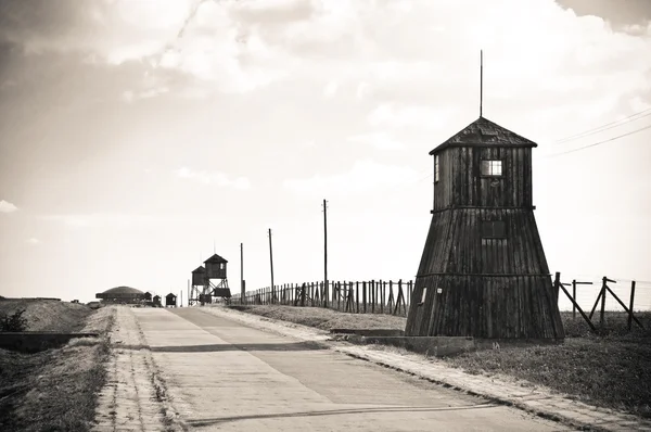 Wachturm im Konzentrationslager — Stockfoto