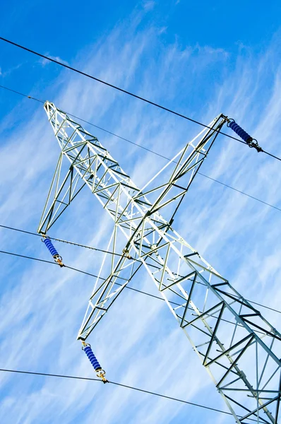 Pylon and transmission power line — Stock Photo, Image