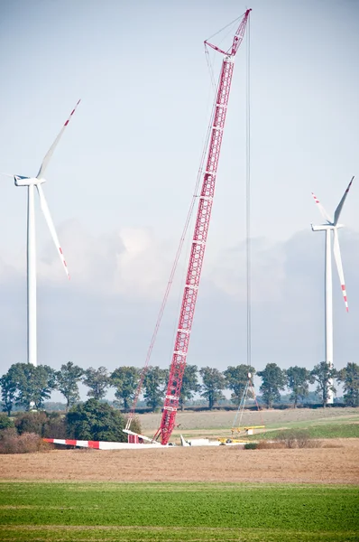 stock image Built wind power stations